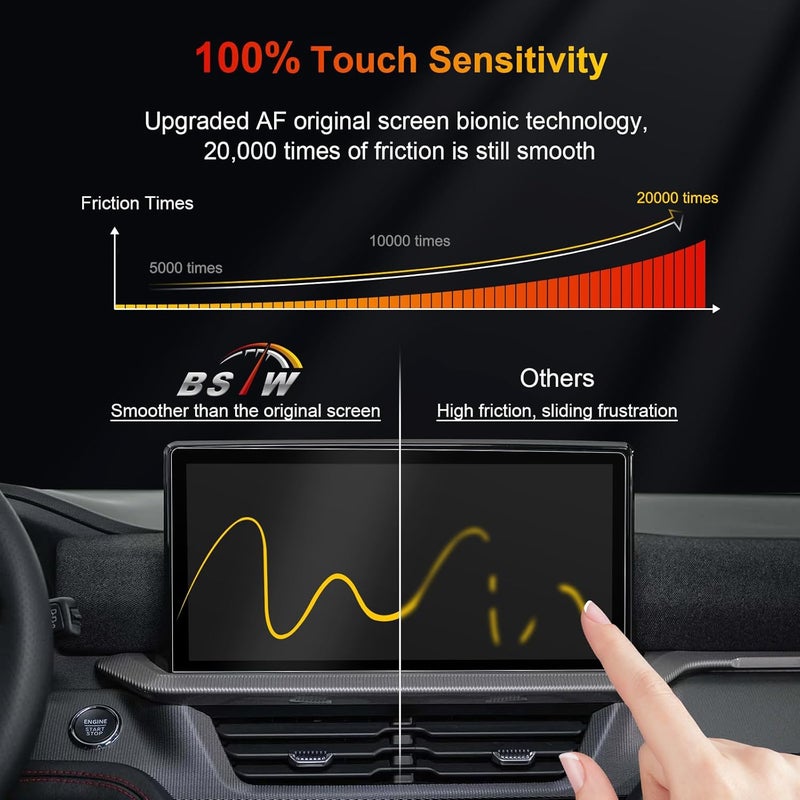BSTW for 2025 Ford Explorer Screen Protector for 2025 Explorer Active/ST-Line/Platinum/ST 13.2" Display Accessories 9H Anti-Fingerprint & Glare Tempered Glass Protective Film (Explorer 13.2-In Matte) - Image 5